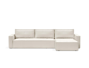 Newilla sovesofa med chaiselong i 531 Bouclé Off White, set forfra