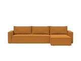 Newilla sovesofa med chaiselong i 893 Mozart Masala, set forfra