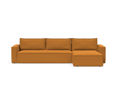 Newilla sovesofa med chaiselong i 893 Mozart Masala, set forfra