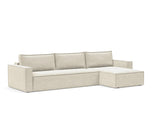 Newilla sovesofa med chaiselong i 357 Taura Off White, set skråt forfra