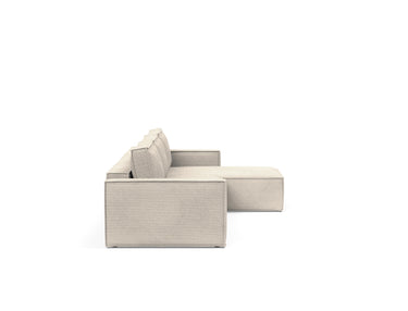Newilla sovesofa med chaiselong i 594 Corduroy Ivory, set fra siden