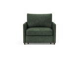Neah stol med slim armlæn i 281 Avella Pine Green, set forfra
