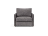 Neah stol med slim armlæn i 282 Avella Warm Grey, set forfra