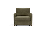 Neah stol med slim armlæn i 316 Cordufine Pine Green, set forfra