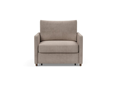 Neah stol med slim armlæn i 318 Cordufine Beige, set forfra