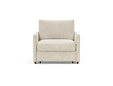 Neah stol med slim armlæn i 357 Taura Off White, set forfra