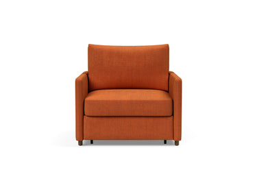 Neah stol med slim armlæn i 412 Esina Rust Orange, set forfra