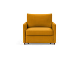 Neah stol med slim armlæn i 507 Elegance Burned Curry, set forfra