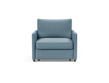 Neah stol med slim armlæn i 525 Mixed Dance Light Blue, set forfra