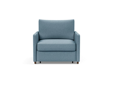 Neah stol med slim armlæn i 525 Mixed Dance Light Blue, set forfra