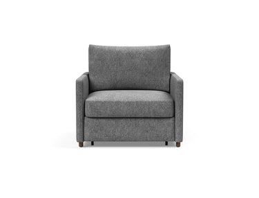 Neah stol med slim armlæn i 563 Twist Charcoal, set forfra