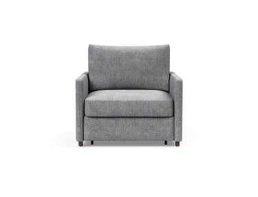 Neah stol med slim armlæn i 565 Twist Granite, set forfra
