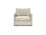 Neah stol med slim armlæn i 594 Corduroy Ivory, set forfra