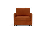 Neah stol med slim armlæn i 595 Corduroy Burnt Orange, set forfra