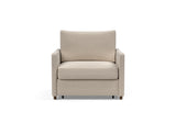 Neah stol med slim armlæn i 612 Blida Sand Grey, set forfra