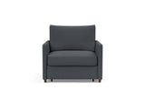 Neah stol med slim armlæn i 894 Mozart Grey Bronze, set forfra