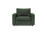 Neah stol med standard armlæn i 281 Avella Pine Green, set forfra