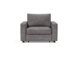Neah stol med standard armlæn i 282 Avella Warm Grey, set forfra