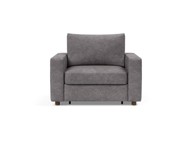Neah stol med standard armlæn i 282 Avella Warm Grey, set forfra