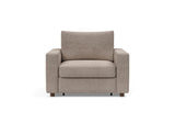 Neah stol med standard armlæn i 318 Cordufine Beige, set forfra