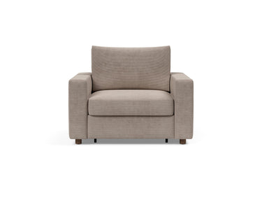 Neah stol med standard armlæn i 318 Cordufine Beige, set forfra