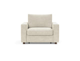 Neah stol med standard armlæn i 357 Taura Off White, set forfra