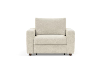 Neah stol med standard armlæn i 357 Taura Off White, set forfra