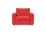Neah stol med standard armlæn i 511 Elegance Red, set forfra