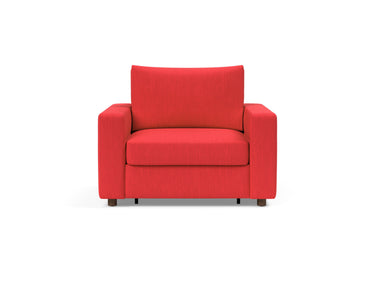 Neah stol med standard armlæn i 511 Elegance Red, set forfra