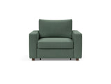 Neah stol med standard armlæn i 518 Elegance Green, set forfra