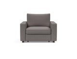 Neah stol med standard armlæn i 521 Mixed Dance Grey, set forfra