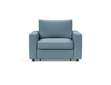 Neah stol med standard armlæn i 525 Mixed Dance Light Blue, set forfra
