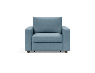 Neah stol med standard armlæn i 525 Mixed Dance Light Blue, set forfra