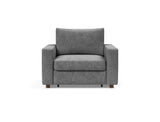 Neah stol med standard armlæn i 563 Twist Charcoal, set forfra