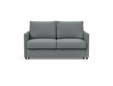 Neah 140 sovesofa med slim armlæn i 320 Corocco Shadow Grey, set forfra