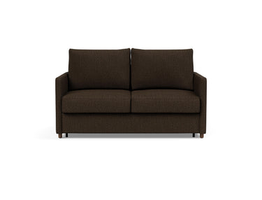 Neah 140 sovesofa med slim armlæn i 358 Taura Chocco, set forfra