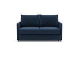Neah 140 sovesofa med slim armlæn i 414 Esina Indigo Blue, set forfra