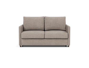 Neah 140 sovesofa med slim armlæn i 472 Yuveno Warm Grey, set forfra