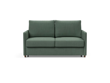Neah 140 sovesofa med slim armlæn i 518 Elegance Green, set forfra