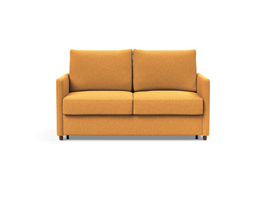 Neah 140 sovesofa med slim armlæn i 536 Bouclé Ochre, set forfra