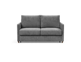 Neah 140 sovesofa med slim armlæn i 563 Twist Charcoal, set forfra