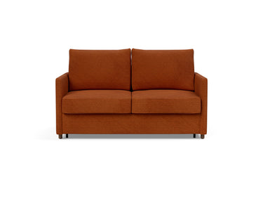 Neah 140 sovesofa med slim armlæn i 595 Corduroy Burnt Orange, set forfra