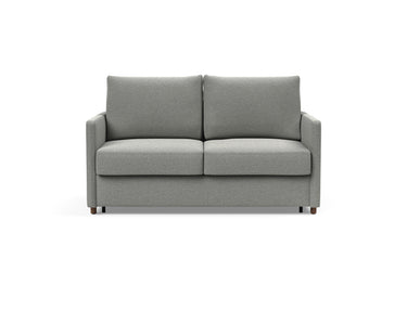Neah 140 sovesofa med slim armlæn i 853 Mahoga Dove Grey, set forfra