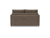 Neah 140 sovesofa med slim armlæn i 411 Esina Cedar Brown, set bagfra