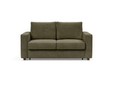Neah 140 sovesofa med standard armlæn i 316 Cordufine Pine Green, set forfra