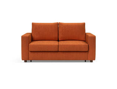 Neah 140 sovesofa med standard armlæn i 412 Esina Rust Orange, set forfra