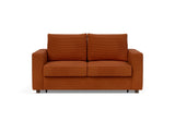 Neah 140 sovesofa med standard armlæn i 595 Corduroy Burnt Orange, set forfra