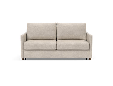 Neah 160 sovesofa med slim armlæn i 280 Avella Sand, set forfra