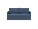 Neah 160 sovesofa med slim armlæn i 302 Weda Blue, set forfra