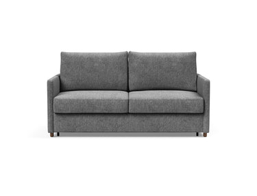 Neah 160 sovesofa med slim armlæn i 563 Twist Charcoal, set forfra